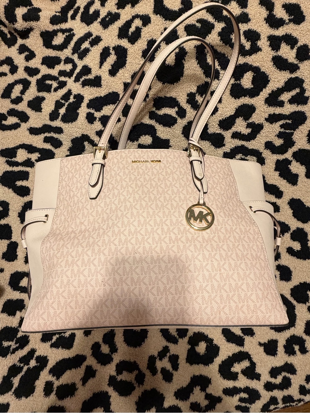 Michael Kors Blush Pink Signature Tote with Gold Hardware